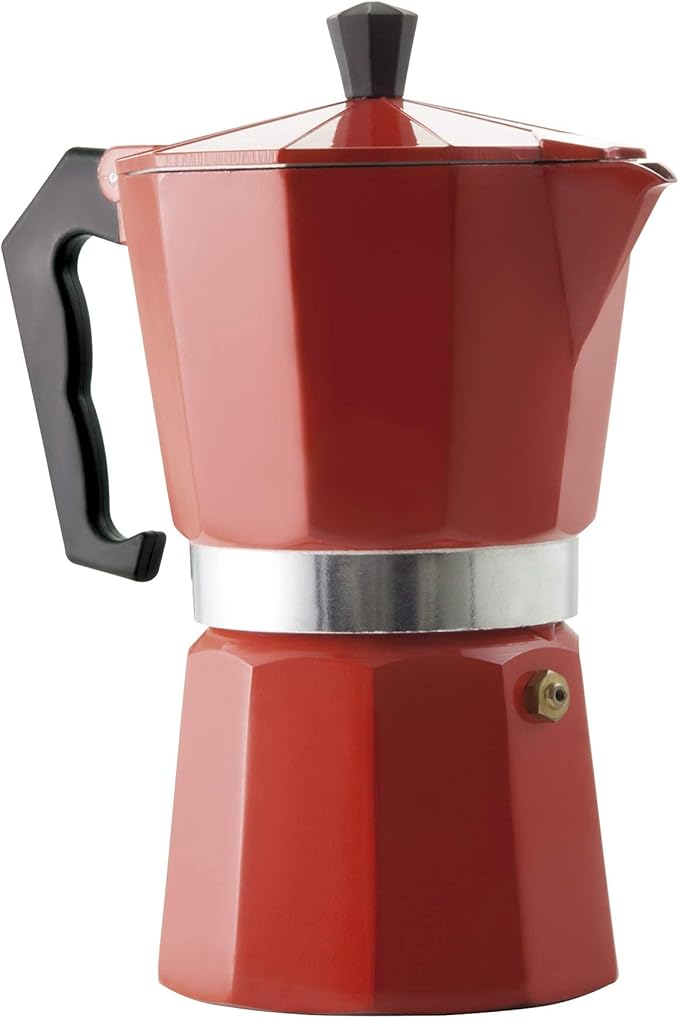 Moka Vermelha de Alumínio Com Alça Café Expresso